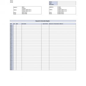 Free RFI register PROJECT MANAGEMENT TEMPLATE