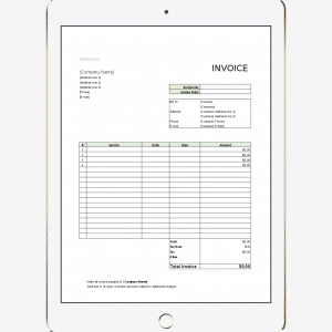 Invoice Template, project management