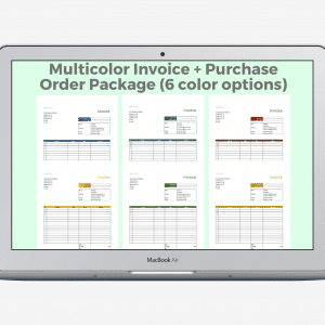 color Invoice template, project manager